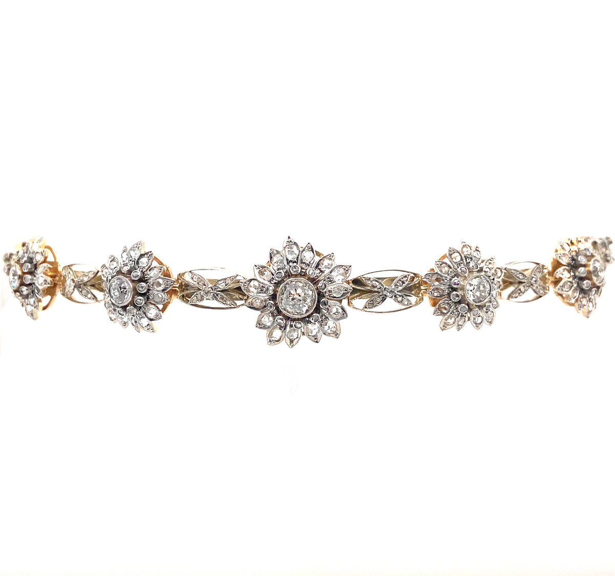 Collana con tiara a fascia di diamanti vittoriana