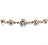 Antico cerchietto prezioso in oro, argento e diamanti, 1890 c.a. 