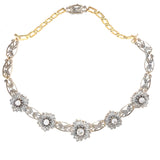 Antico cerchietto prezioso in oro, argento e diamanti, 1890 c.a. 