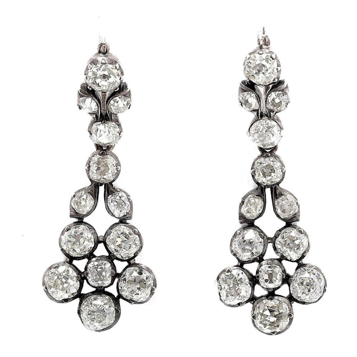 Important Victorian diamond earrings