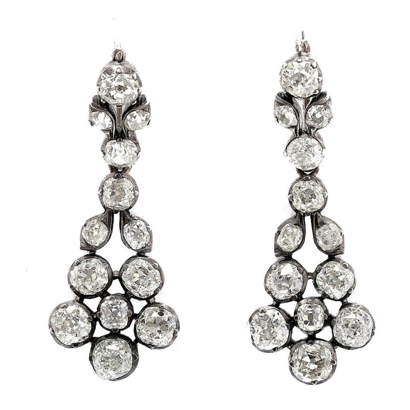 Important Victorian diamond earrings