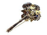 Spilla Buccellati in oro giallo, argento e diamanti a forma di Bouquet di fiori, 1950 c.a. 