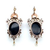 Antique Diamond and cameo earrings