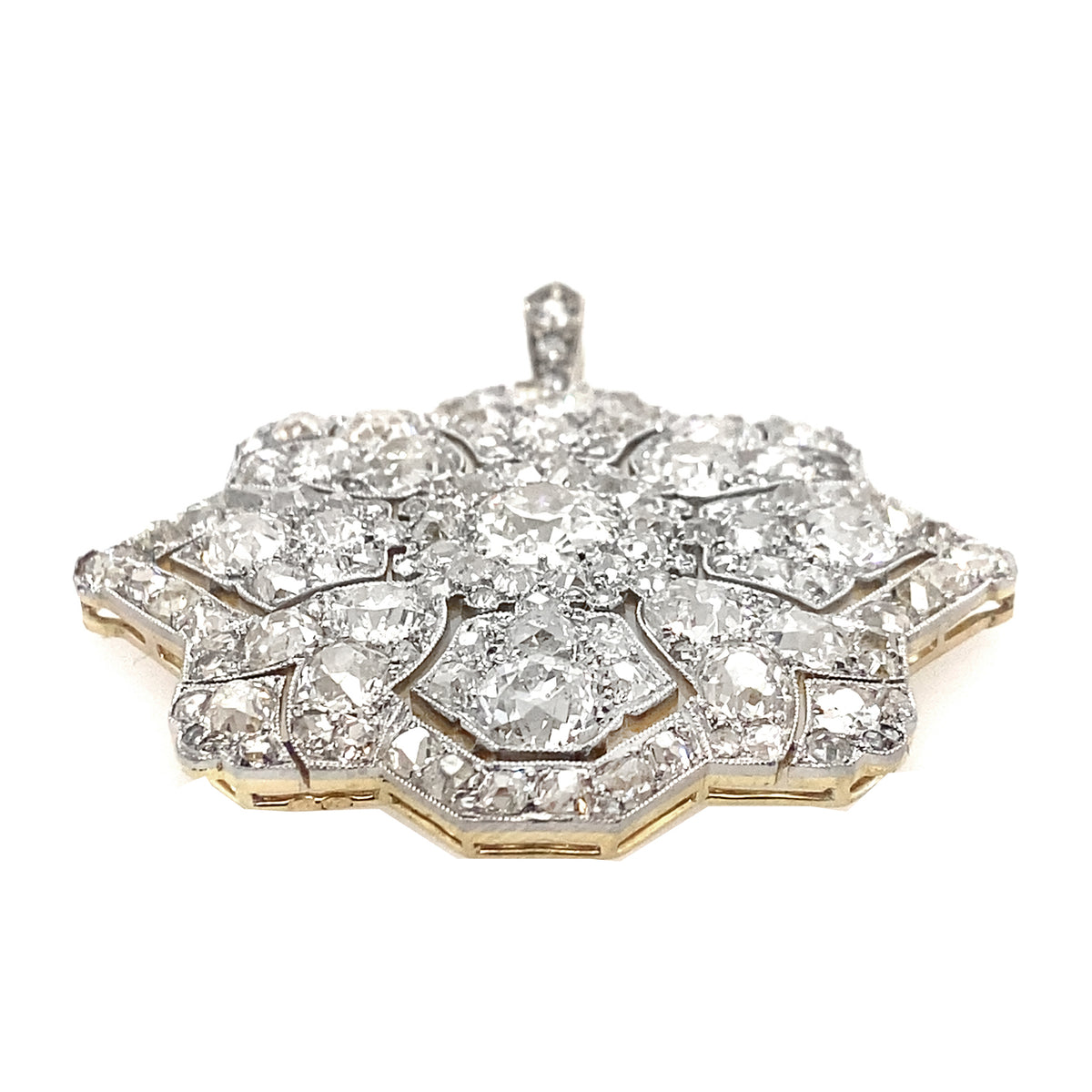 Ciondolo Cartier in platino e oro con diamanti 1915 ca