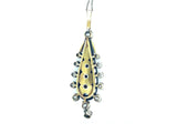 Pendente Art Déco in oro giallo e bianco con diamanti taglio antico e onice, 1930 c.a.  