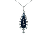 Art Deco diamond and onyx pendant