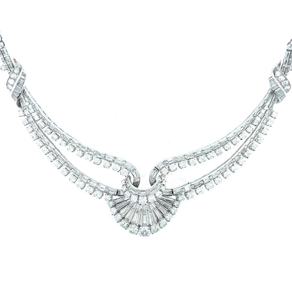 Collier Art Déco en platine et diamants, 1930