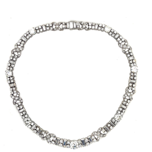 Art Deco platinum and diamond necklace