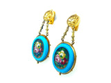 Victorian gold and micromosaic earrings