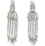 Chandelier platinum and diamond earrings. 1950 c.a.