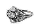 Edwardian platinum and diamond ring 1910