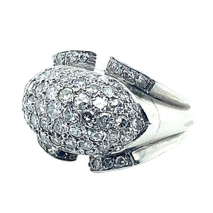 Anello Art Déco in platino e diamanti, 1930 ca