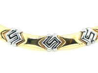 Collana Bulgari in oro giallo e bianco.