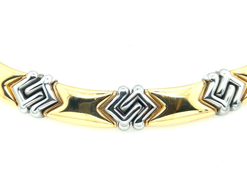Collana Bulgari in oro giallo e bianco.