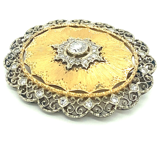 Broche Buccellati en or et diamants