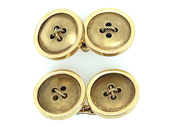 Boutons de manchette Gucci en or jaune