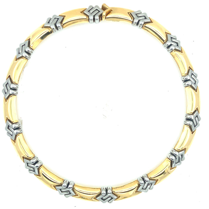 Collana Bulgari in oro giallo e bianco.