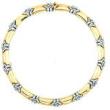Bulgari yellow and white gold necklace.