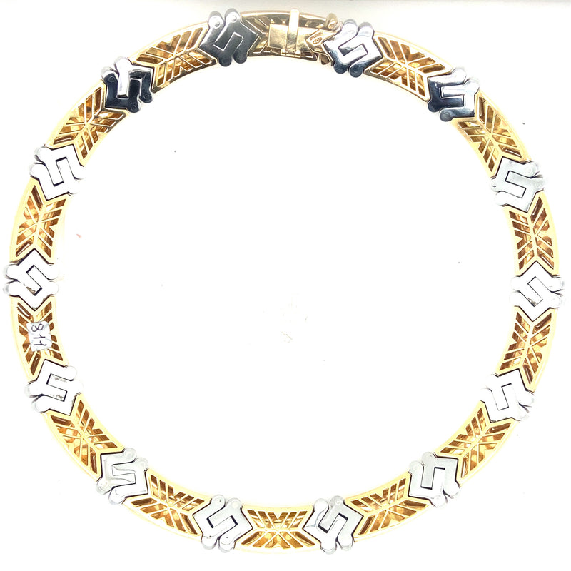 Collana Bulgari in oro giallo e bianco.