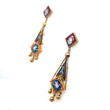 Gold and micromosaic earrings