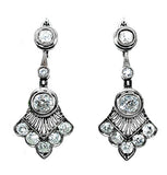 Boucles d'oreilles Art Déco en platine et diamants