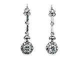 Art Déco platinum and diamond earrings