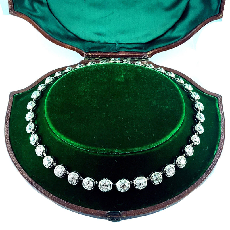 Important platinum and diamond rivière necklace, 1940
