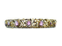 Victorian gold enameled parure with two tiaras