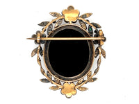Victorian gem set cameo brooch depicting Ajax