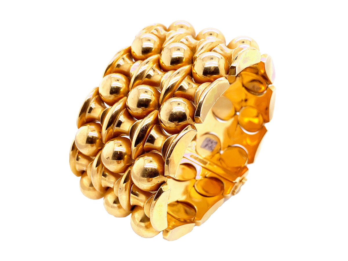 Retro yellow gold tank bracelet 1940