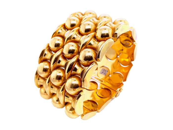 Retro yellow gold tank bracelet 1940