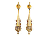 Georgian yellow gold pendant earrings