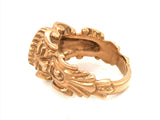 A red gold ring with center stone diamond kt. 1.91