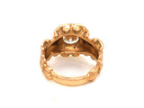 A red gold ring with center stone diamond kt. 1.91