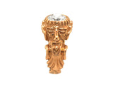 A red gold ring with center stone diamond kt. 1.91