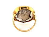 A XIX Century Victorian yellow gold and quartz cameo ring.