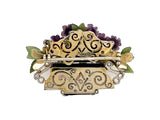 Art Déco platinum, diamond and hardstone giardinetto brooch.