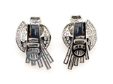 Art Déco platinum and diamond clips earrings, 1935 c.a.