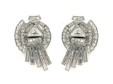Art Déco platinum and diamond clips earrings, 1935 c.a.