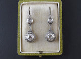 Art Deco platinum and diamond earrings