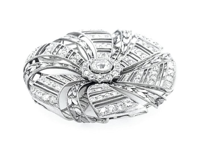 Edwardian platinum and diamond pendant