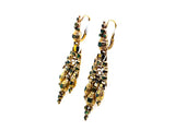 Iberian gold and emerald girandole earrings