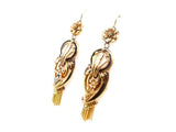 Antique Borbonic gold enamel earrings, 19th century.