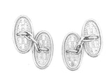 Gemelli Art Deco in platino con diamanti, 1920 c.a. 