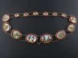 Georgian gold and micromosaic necklace