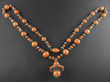 Mario Buccellati gold, silver and mediterranean coral Sautoir necklace, 1920