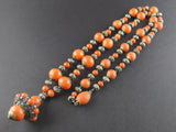 Mario Buccellati gold, silver and mediterranean coral Sautoir necklace, 1920