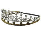 A XIX Century important silver topped, Yellow gold and old cut diamond tiara, convertible into a necklace. Probably French