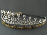 A XIX Century important silver topped, Yellow gold and old cut diamond tiara, convertible into a necklace. Probably French