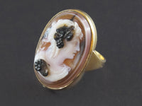 Georgian gold and agate cameo ring